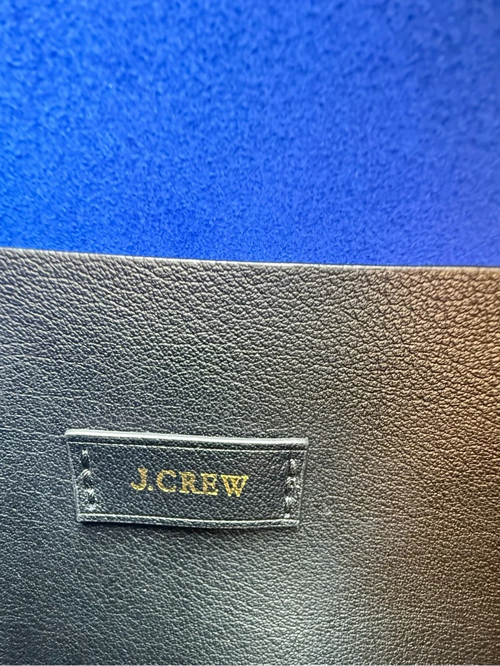 J. Crew Black Leather Tote.